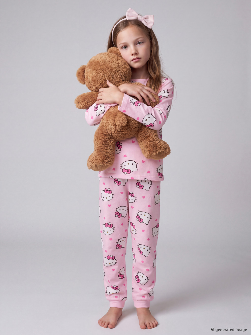 Hello Kitty Printed Girls' Pyjamas Set