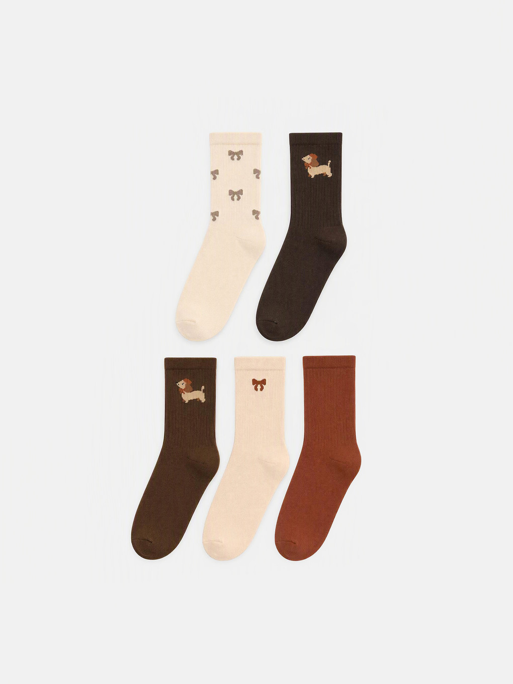 Woman Brown Ankle Socks