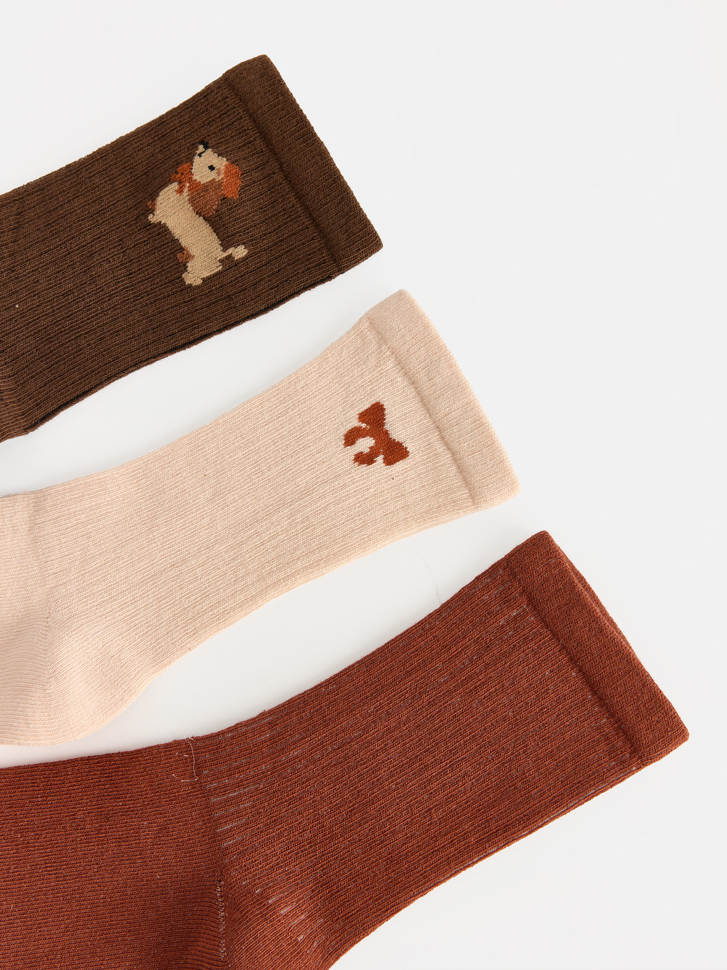 Woman Brown Ankle Socks-1