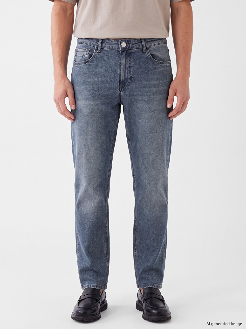Gri 779 Regular Fit Erkek Jean Pantolon-1