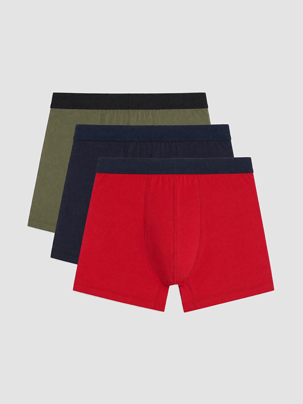 Karışık Pamuklu Esnek Erkek Boxer 3'lü Paket