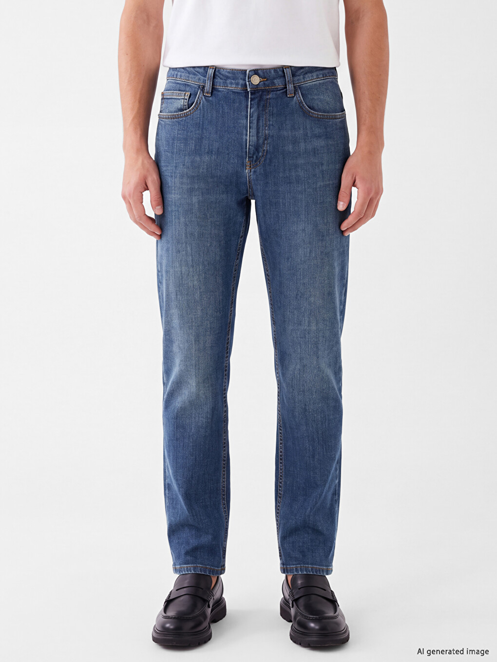 Yeşil 790 Relax Fit Erkek Jean Pantolon-1