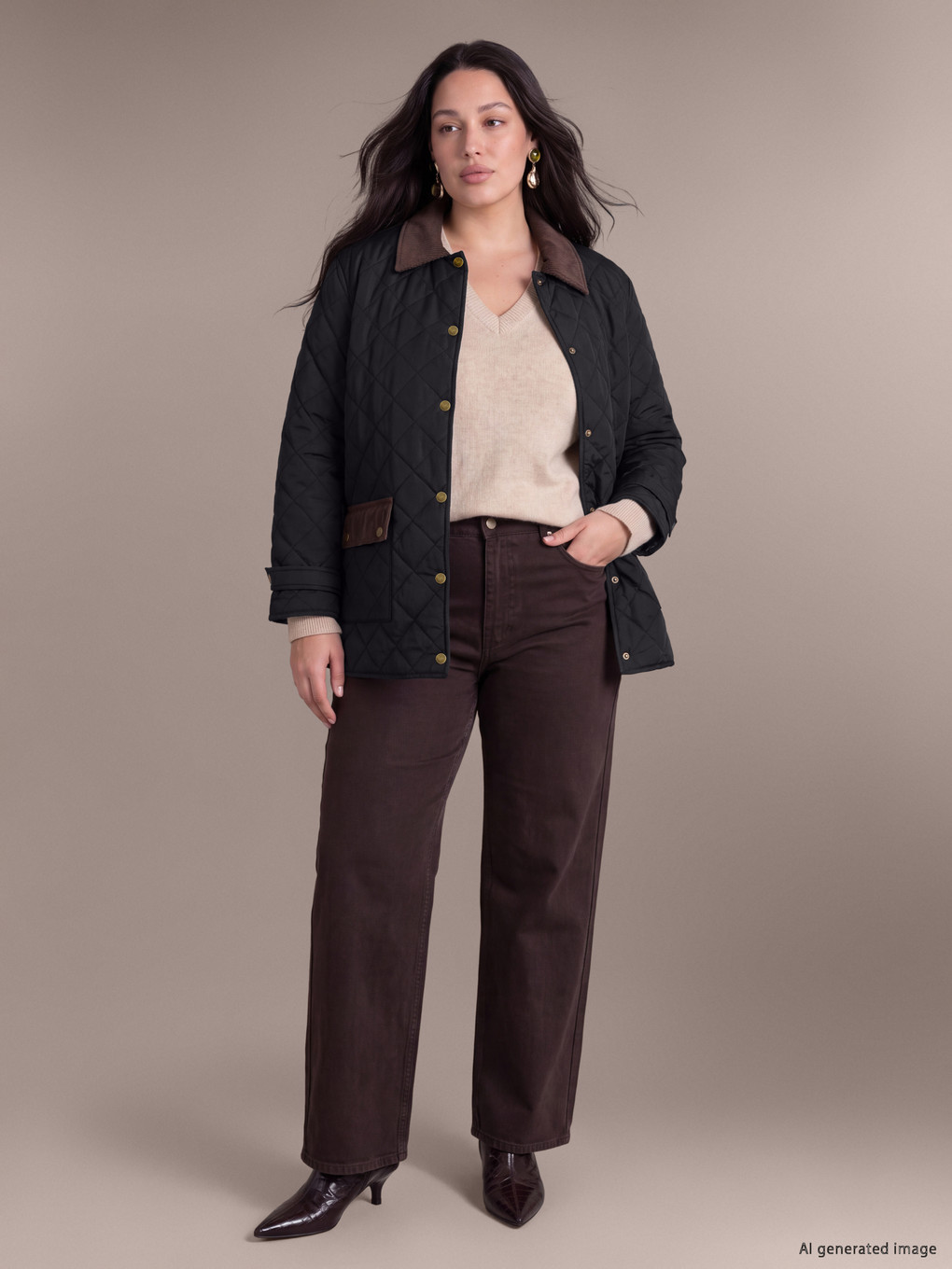 معطف أسود امرأة-1