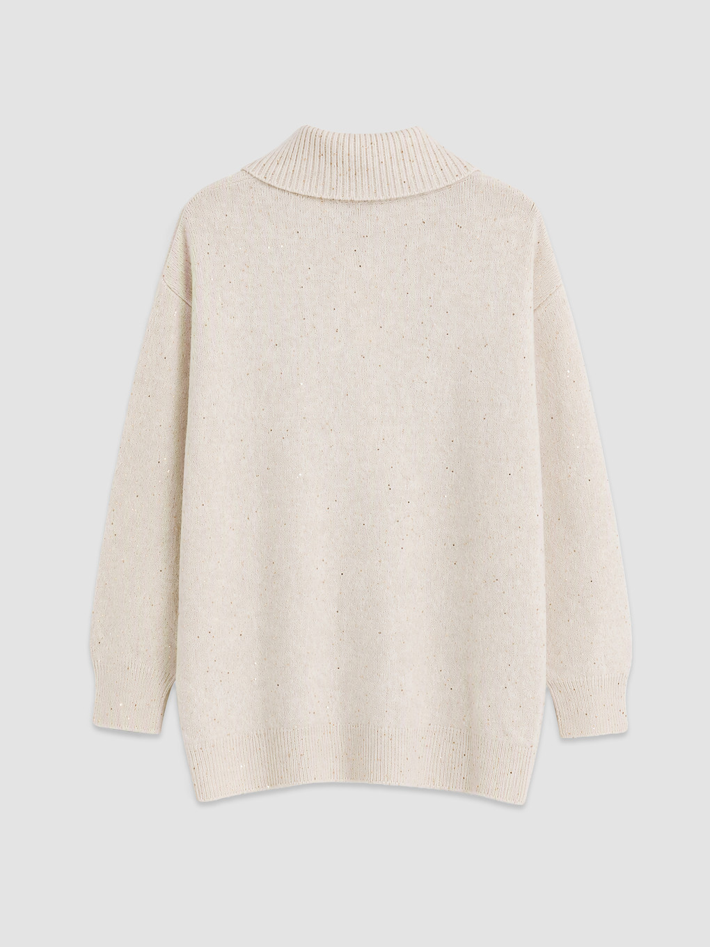 Asymmetric Mock Neck Women's Knitwear Tunic-1