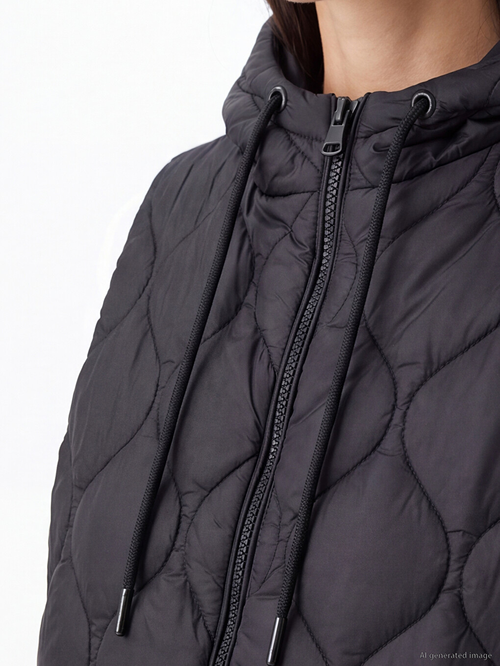 Hooded Quilted Women's Puffer Vest-2