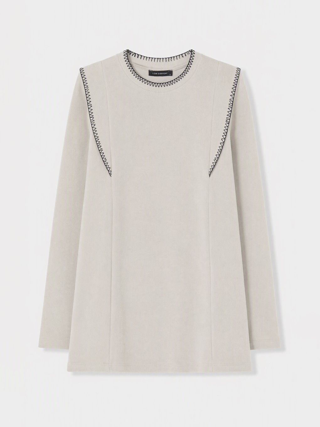 Woman Grey Sweatshirt Tunic