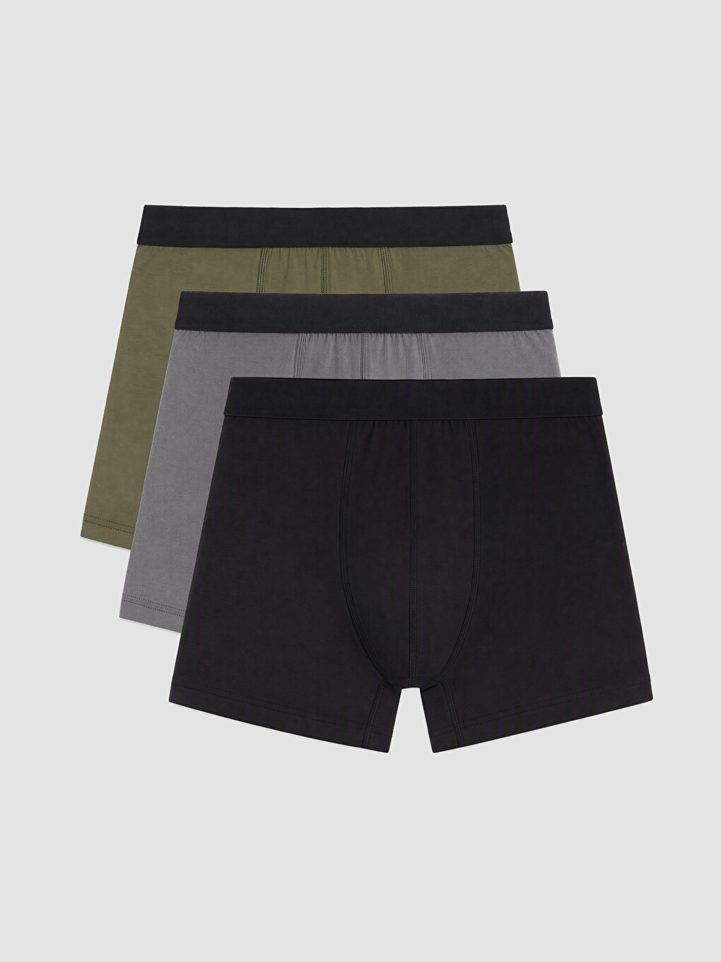 Karışık Pamuklu Esnek Erkek Boxer 3'lü Paket