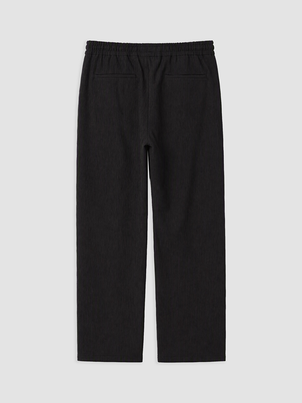 Elastic Waist Men's Textured Trousers-1
