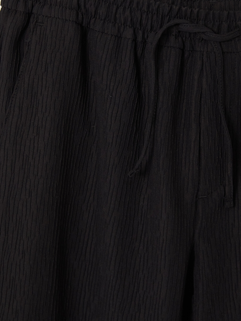 Elastic Waist Men's Textured Trousers-2