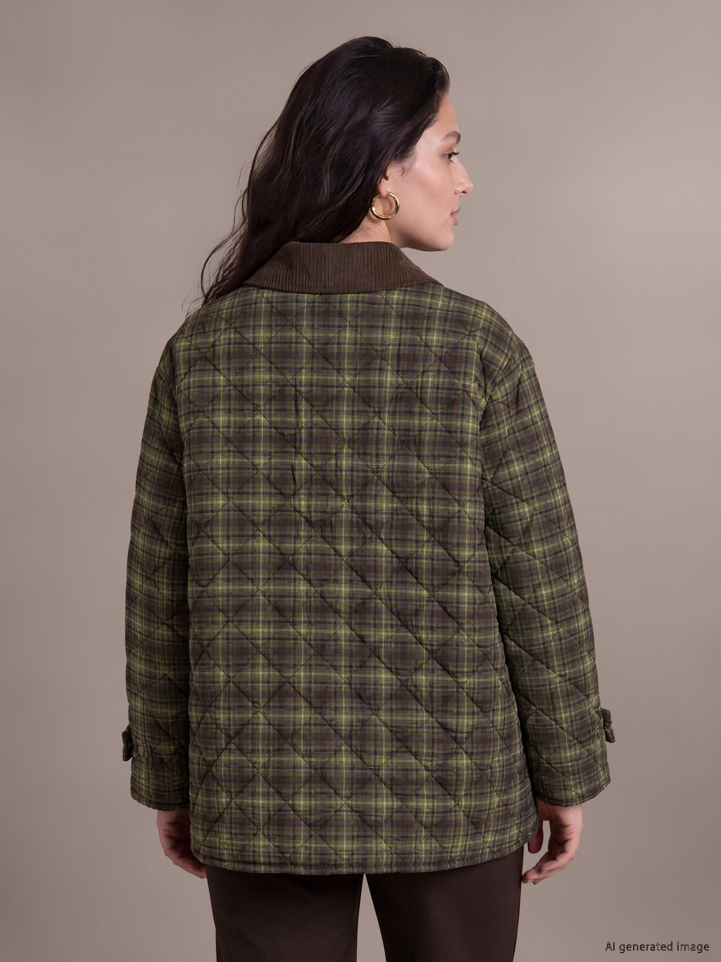 Woman Brown Coat-3