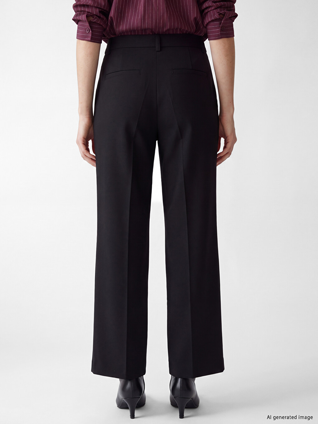 Petite Regular Fit Women's Trousers-3
