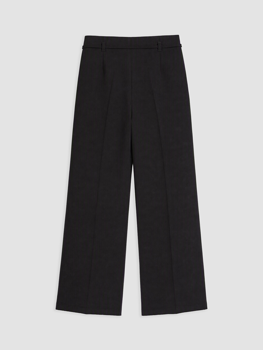 Siyah Regular Fit Kuşaklı Kadın Pantolon-1