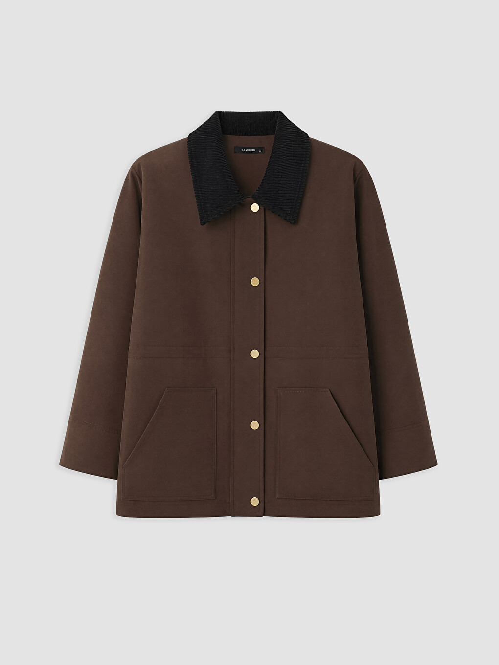 Plus Size Velvet Collar Women's Coat-2