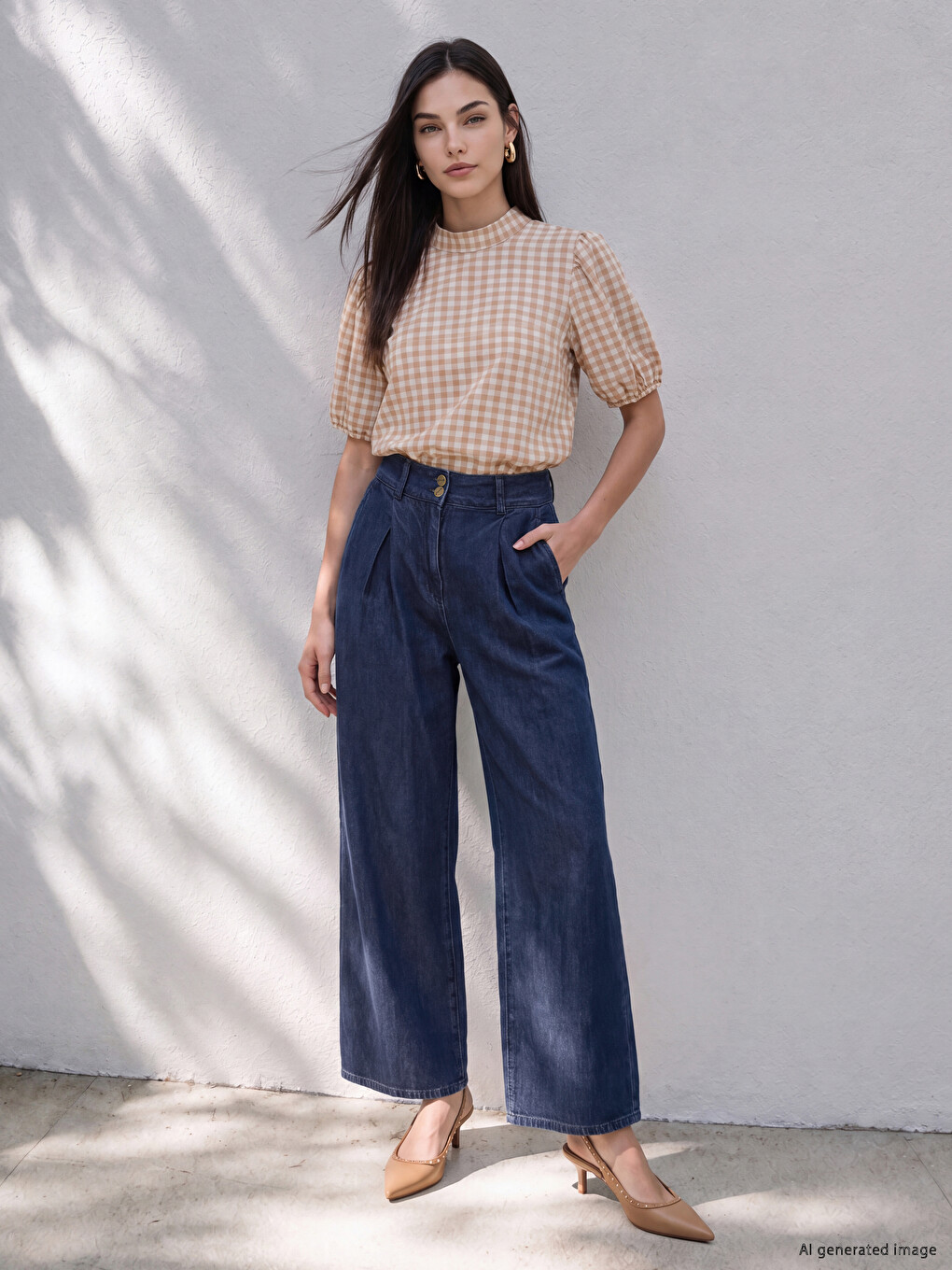 İndigo Cepli Wideleg Jean