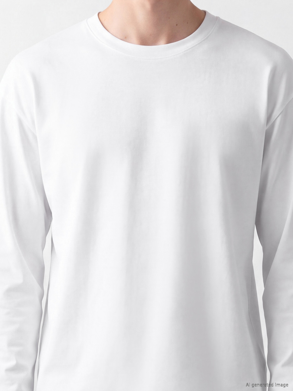 Langärmliges Herren-t-shirt Mit Rundhalsausschnitt-2