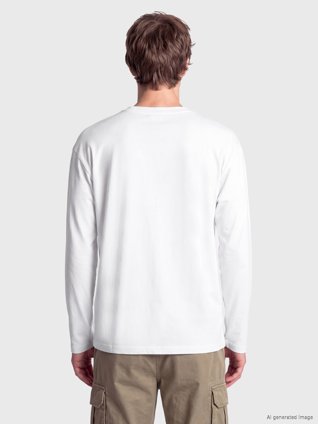 Langärmliges Herren-t-shirt Mit Rundhalsausschnitt-3