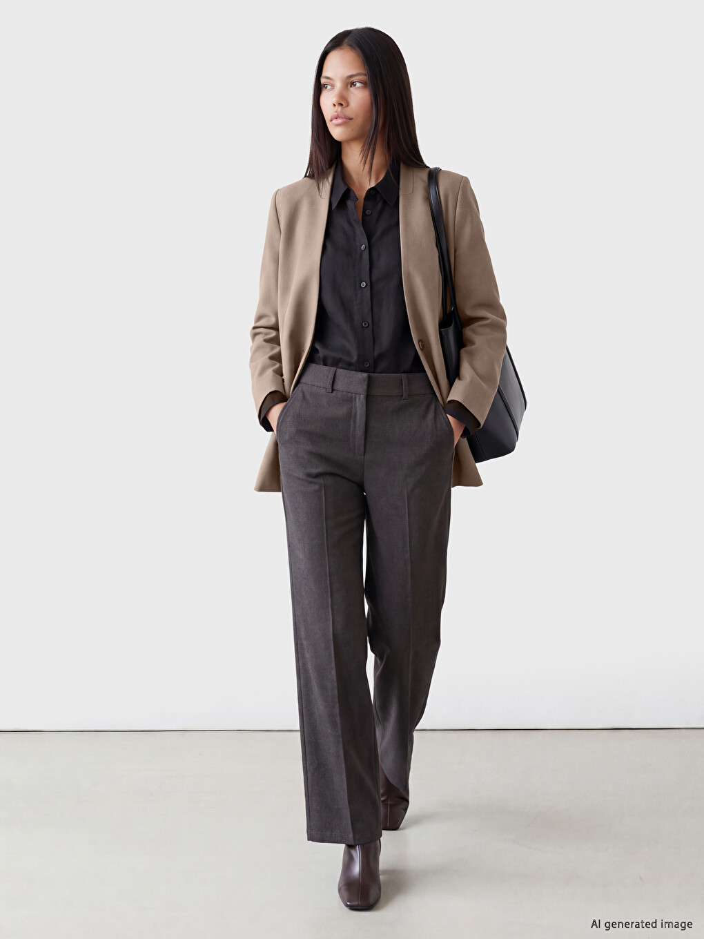 Haki Oversize Kadın Ceket-1