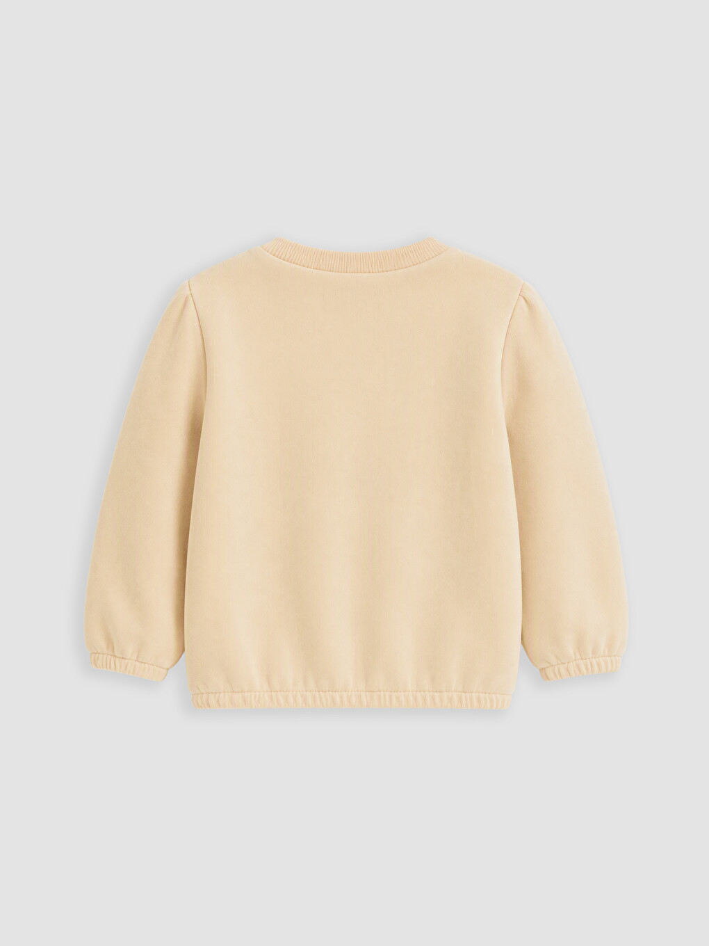 Bej Nakışlı Kız Bebek Kalın Sweatshirt-2