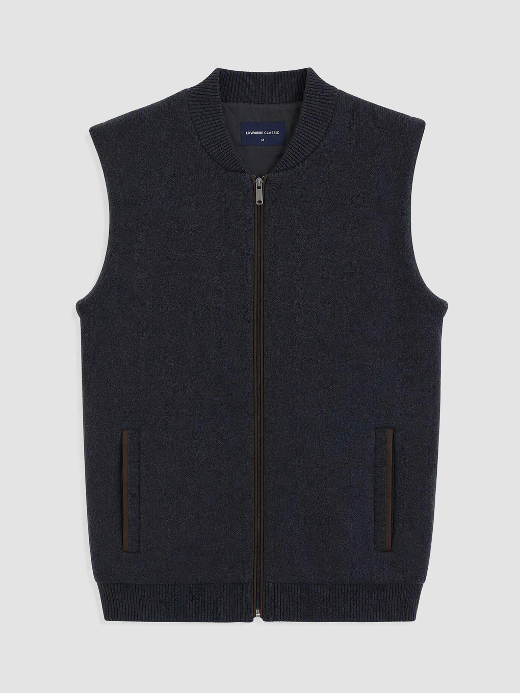 Lacivert Regular Fit Erkek Triko Yelek