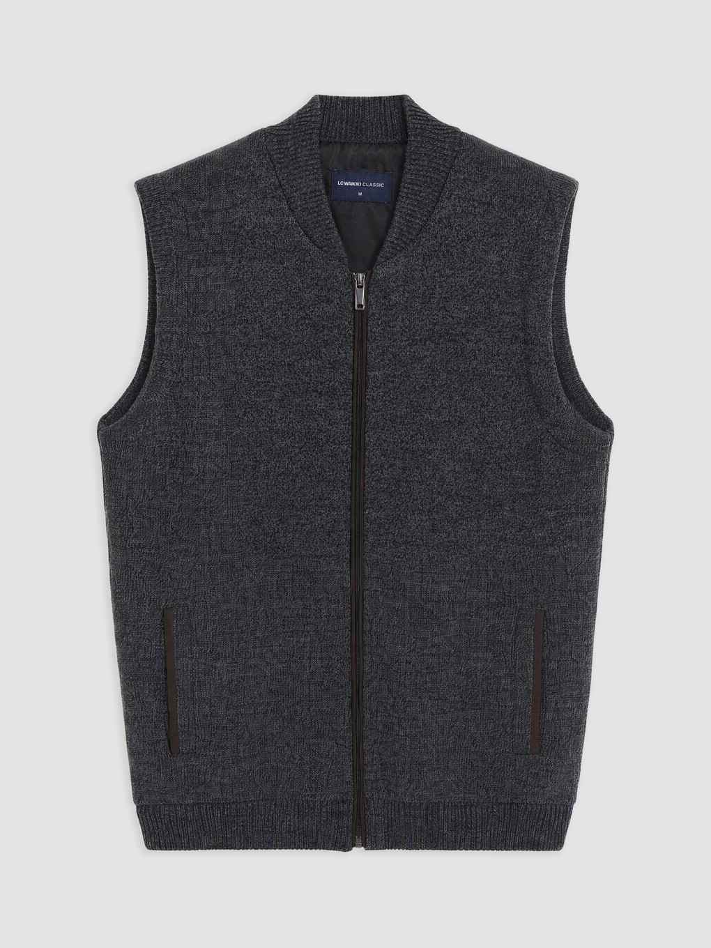 Antrasit Regular Fit Erkek Triko Yelek