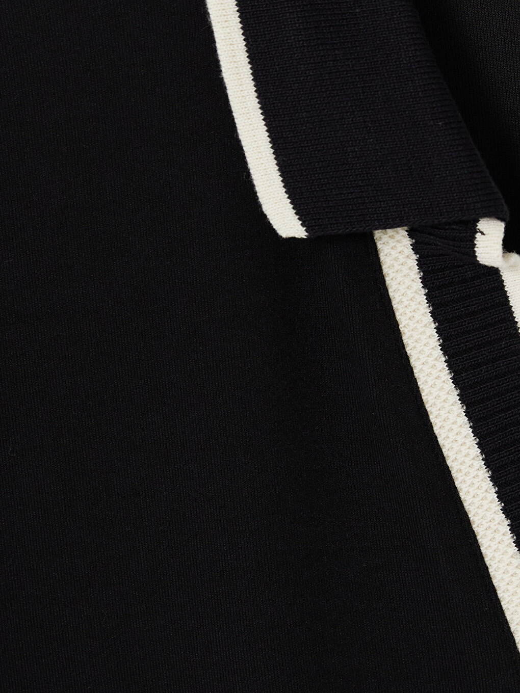 Siyah Polo Yaka Soft Touch Mini Elbise-1