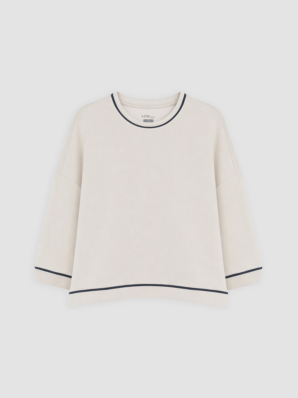 Woman Beige Sweatshirt