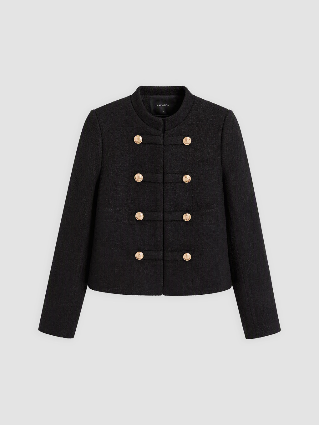 Fancy China Buttoned Women's Tweed Jacket-5