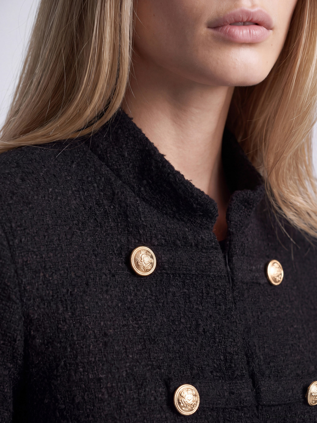 Fancy China Buttoned Women's Tweed Jacket-2