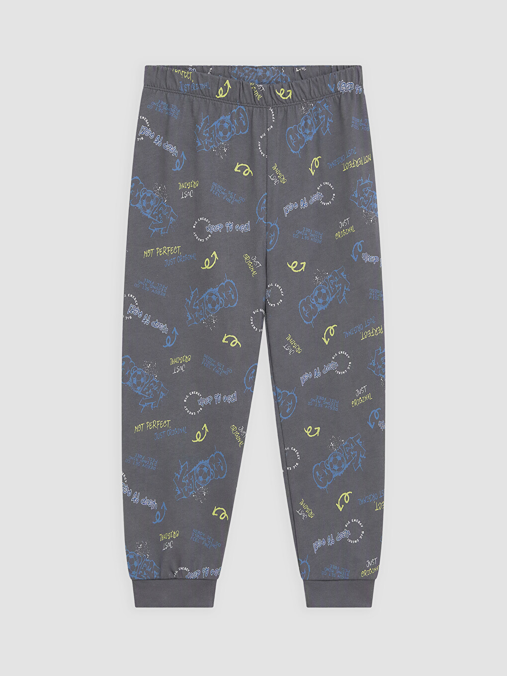 Mavi Bisiklet Yaka Erkek Çocuk Pijama Takım-2