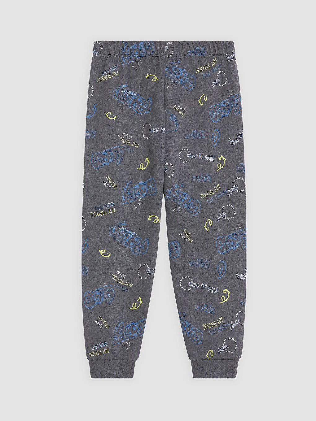 Mavi Bisiklet Yaka Erkek Çocuk Pijama Takım-4