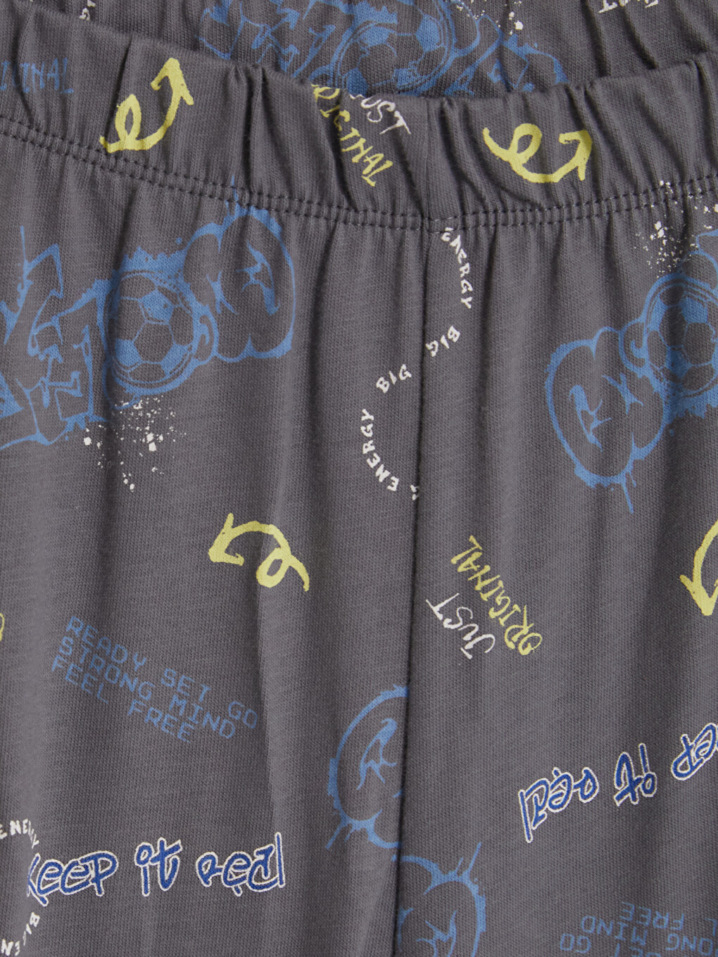 Mavi Bisiklet Yaka Erkek Çocuk Pijama Takım-6