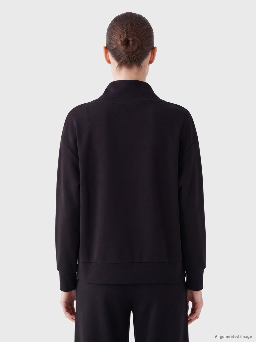 Woman Black Sweatshirt-3