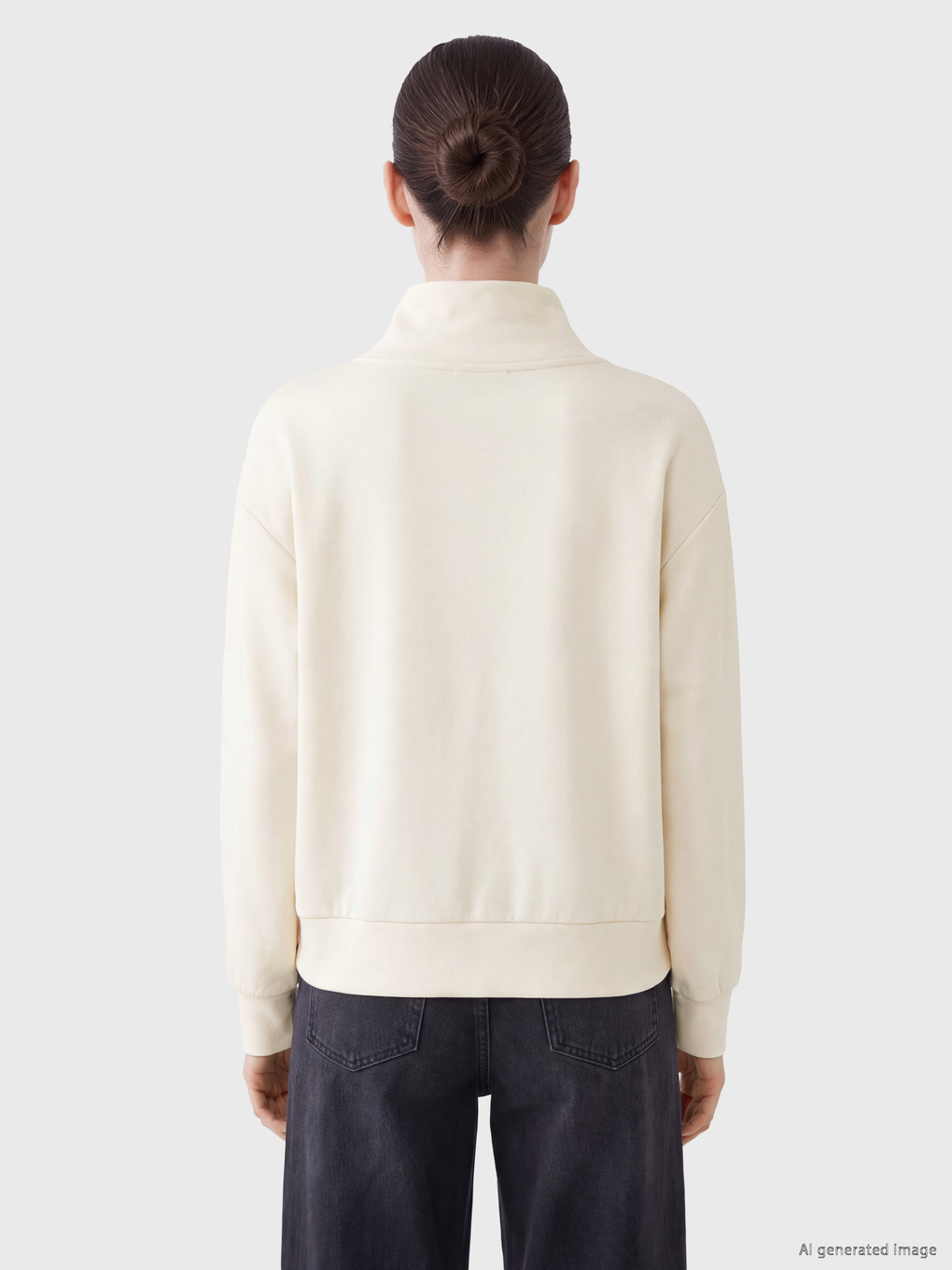 Woman White Sweatshirt-3