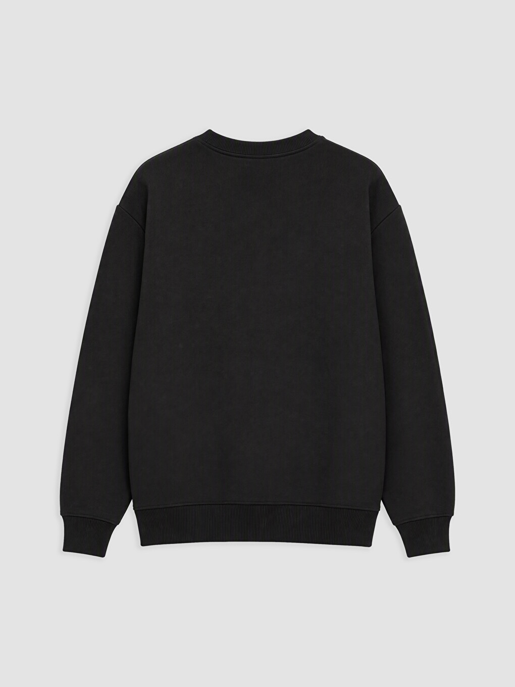 Siyah Atatürk Baskılı Erkek Kalın Sweatshirt-2