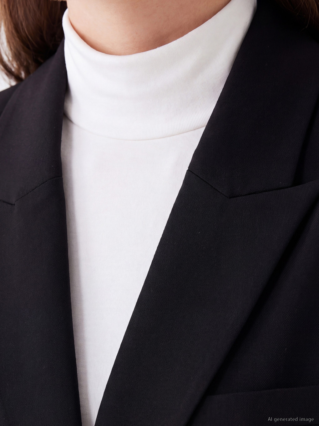 Siyah Kruvaze Yaka Kadın Blazer Ceket-2