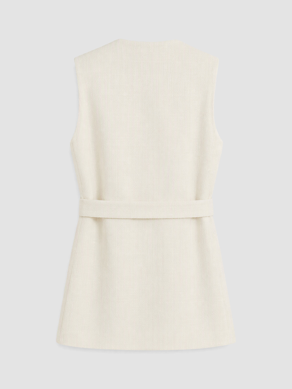 Crew Neck Tweed Women's Classic Waistcoat-3