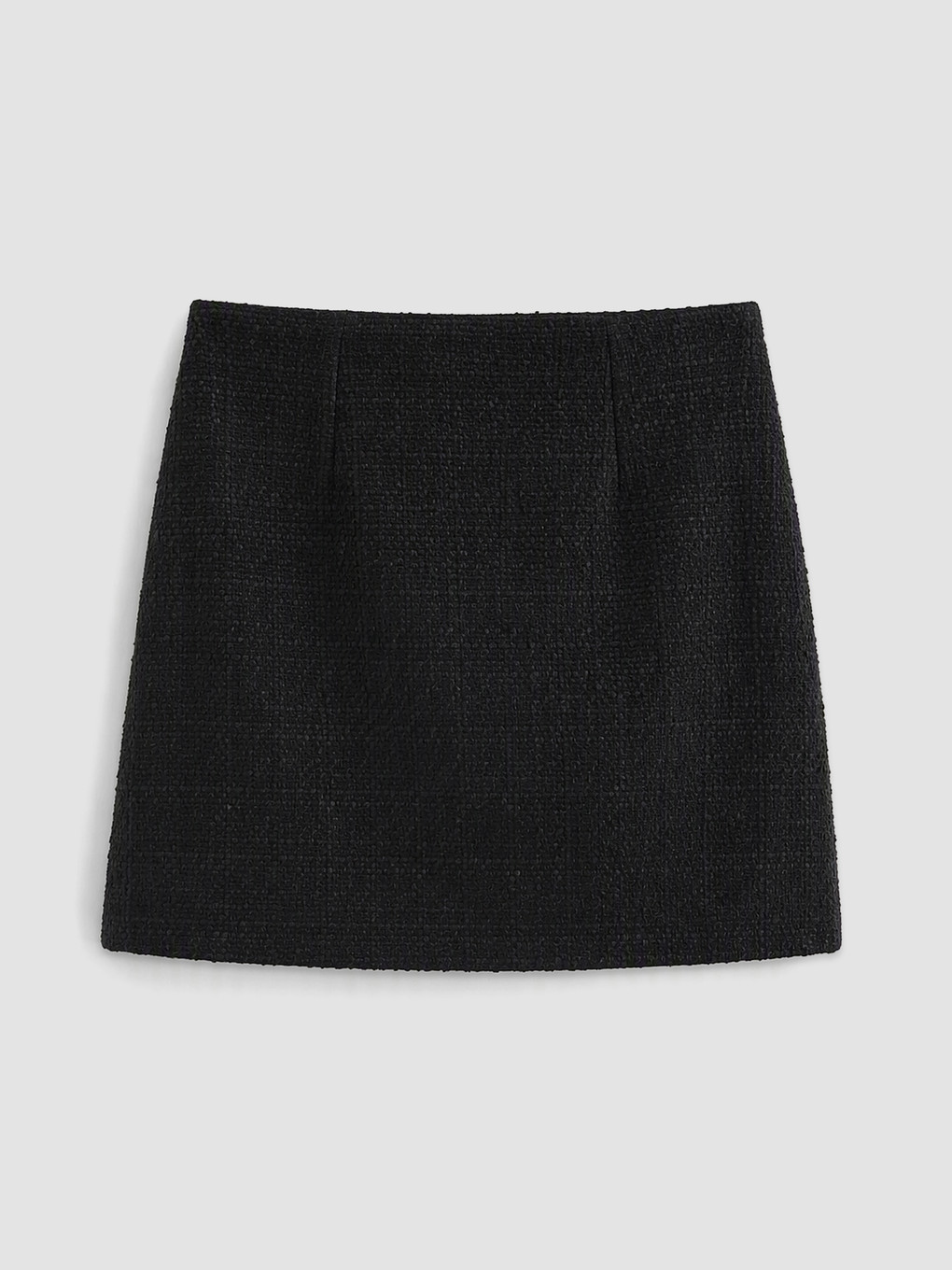 Fustă Mini Plisată Din Țesătură Tweed-1