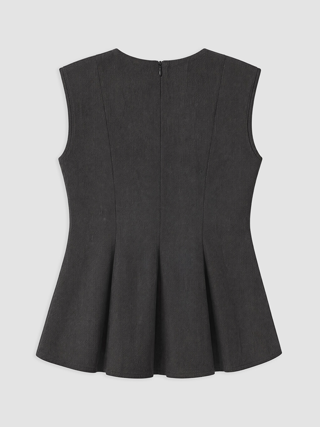 Lacivert Bisiklet Yaka Peplum Bluz-1