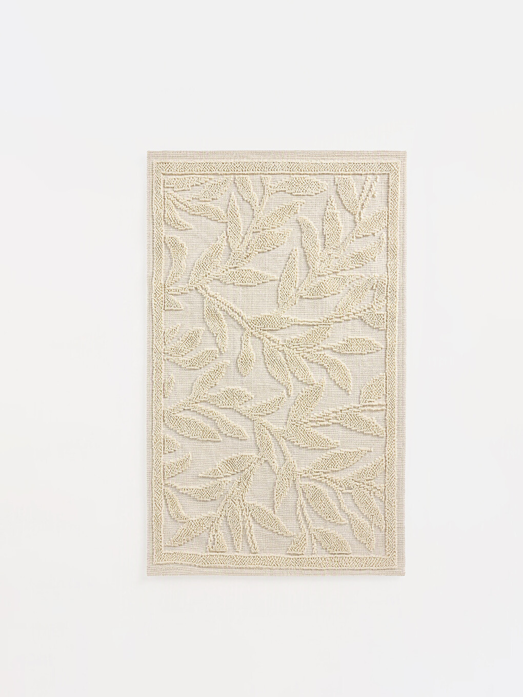2 Pack Leaf Patterned Bath Mat 60x100 Cm-2