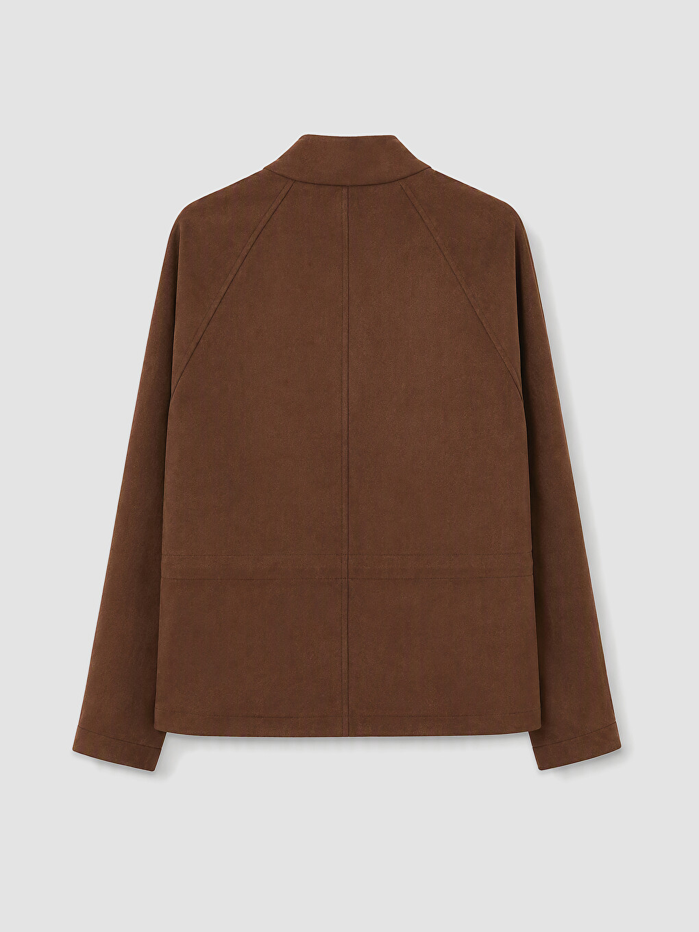 Mock Neck Suede Look Women's Jacket-1