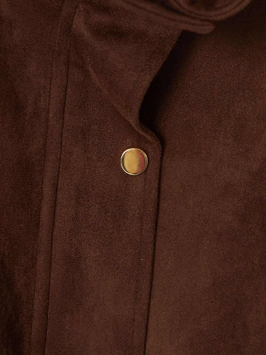 Mock Neck Suede Look Women's Jacket-2