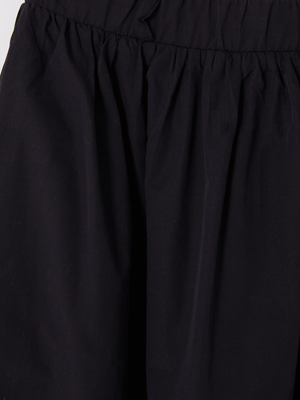 Siyah Beli Lastikli Poplin Kloş Etek-2