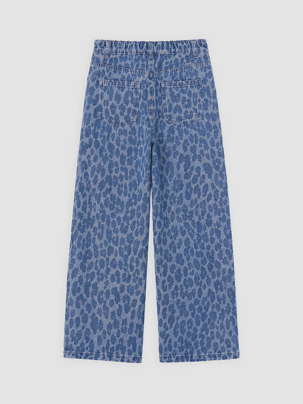 Regular Fit Leopard Print Girls' Jean-1