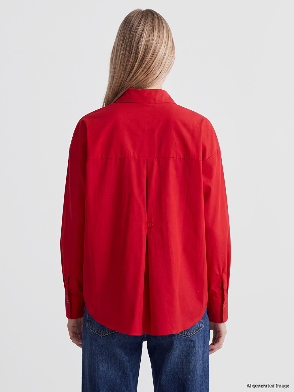 Oversize Poplin Women's Shirt-3