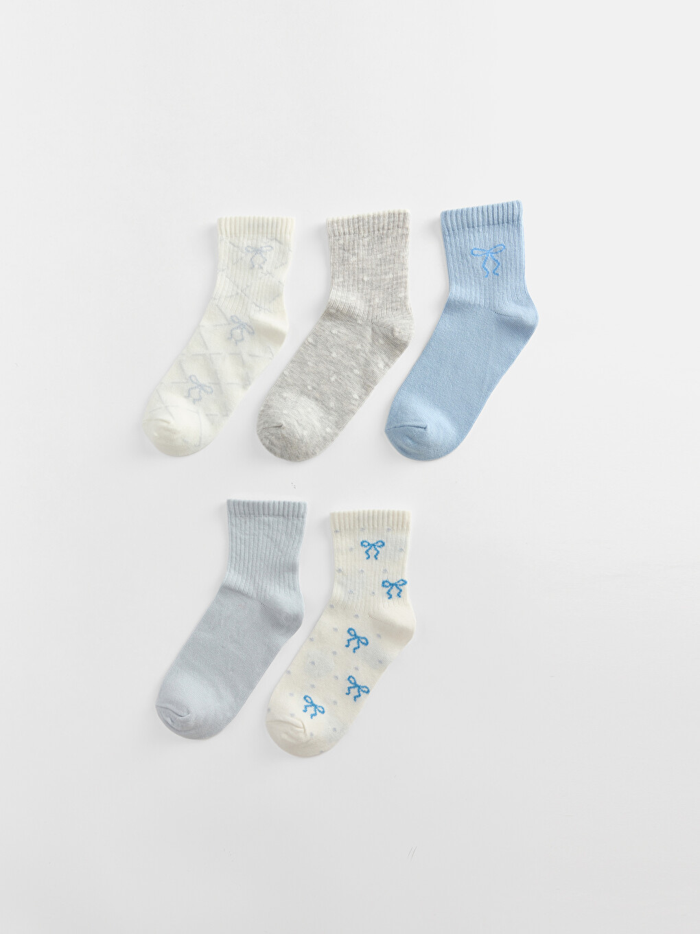 Patterned Girls' Ankle Socks 5-pack