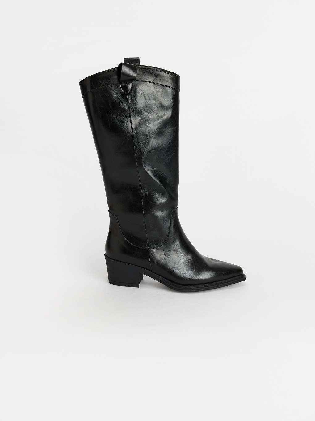 Woman Black Knee-high Boots-1