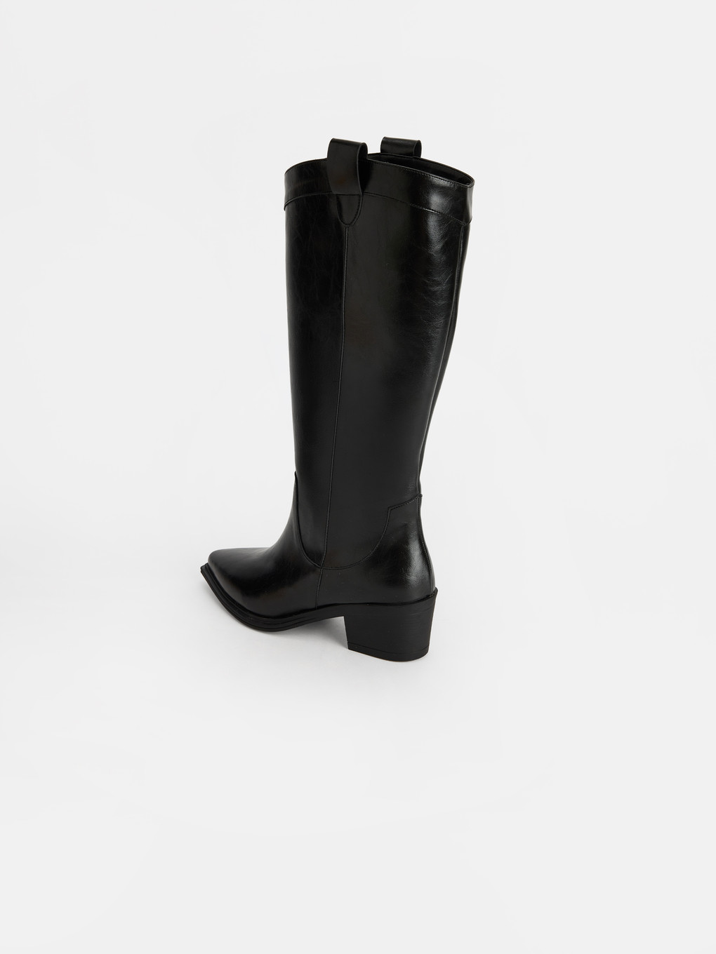 Woman Black Knee-high Boots-2