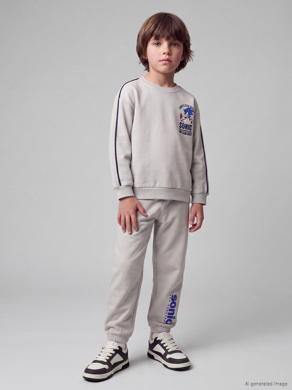 Sonic Printed Boys' Tracksuit Set