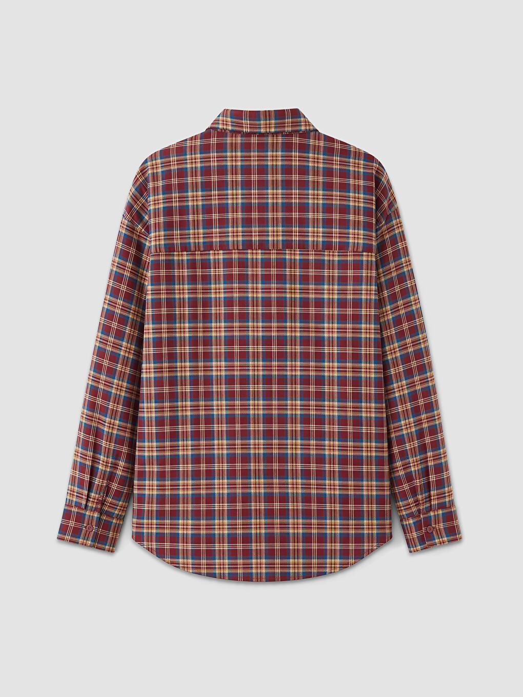 Woman Bordeaux Flannel Shirt-1
