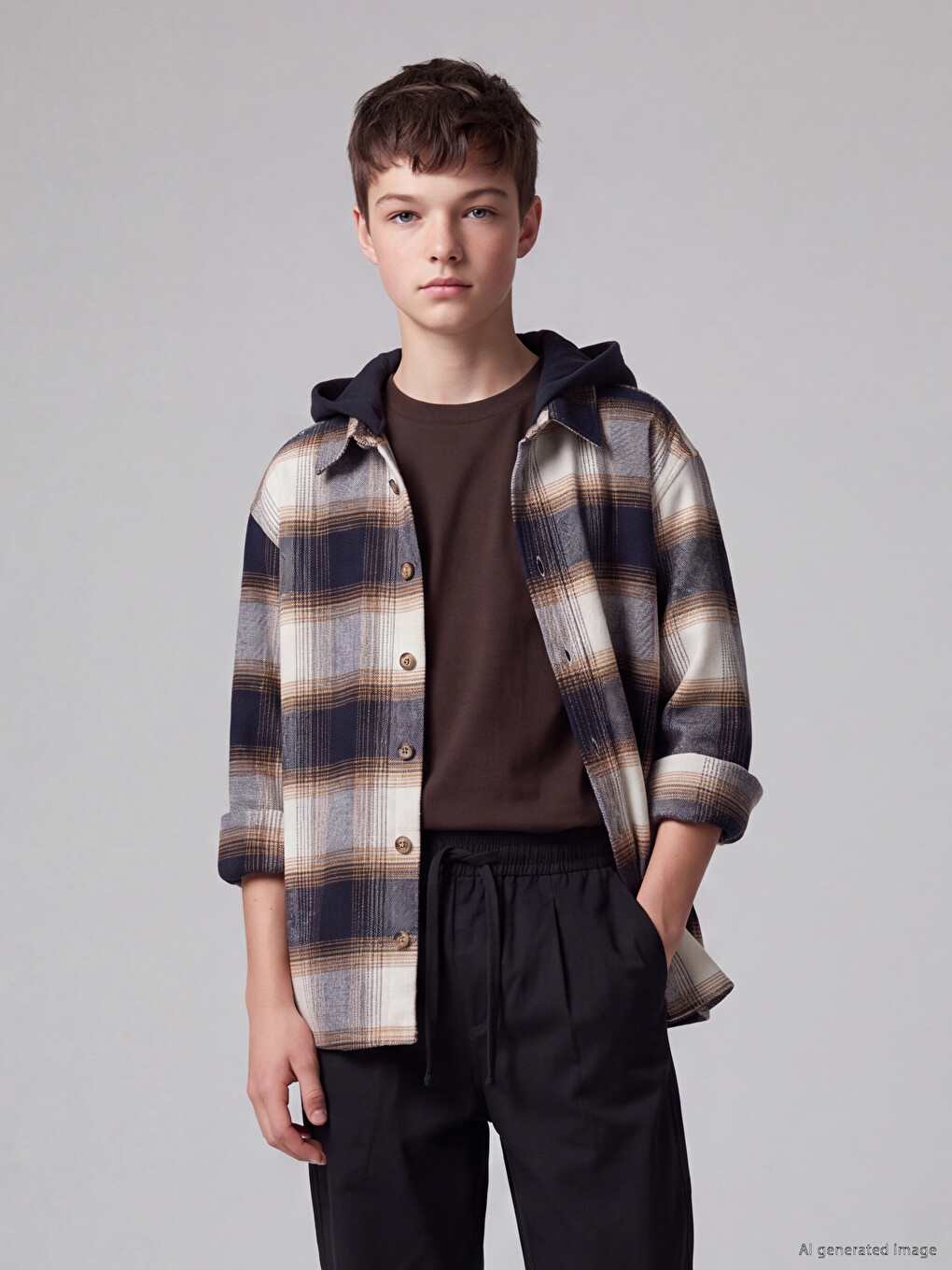 Plaid Boys' Shirt Jacket